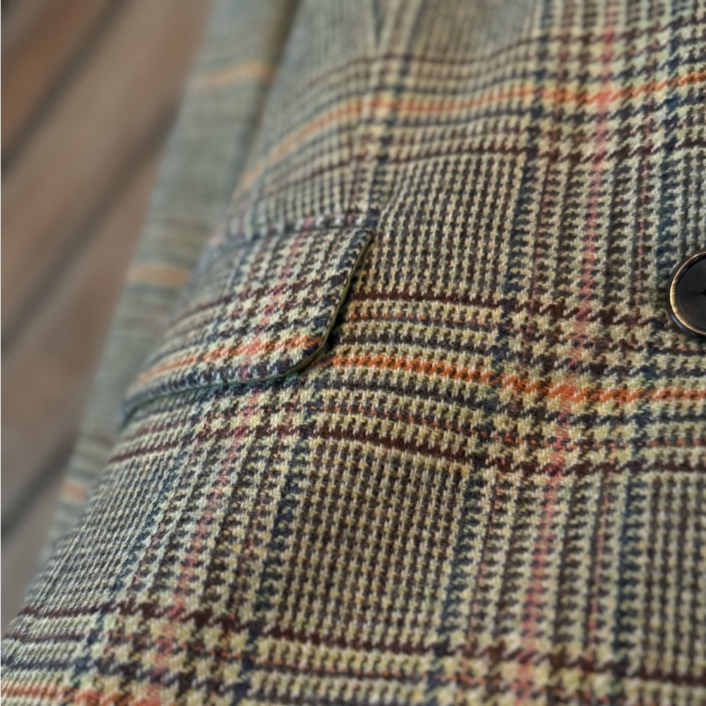 Bogner wool jacket medium 8 tweed plaid classic chic blazer women’s neutral - Picture 9 of 12